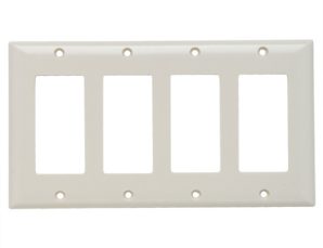 SP264LA - Plastic Wallplate 4G 4SPLEX W/Out Line La