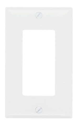 SP26W - Plastic Wallplate 1G Splex W/Out Line WH
