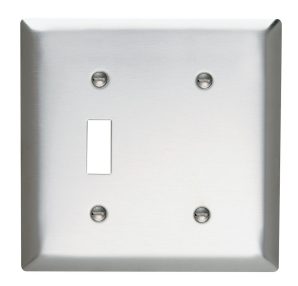 SS114 - Smooth 302SS 2G 1 Toggle 1 Blank Box