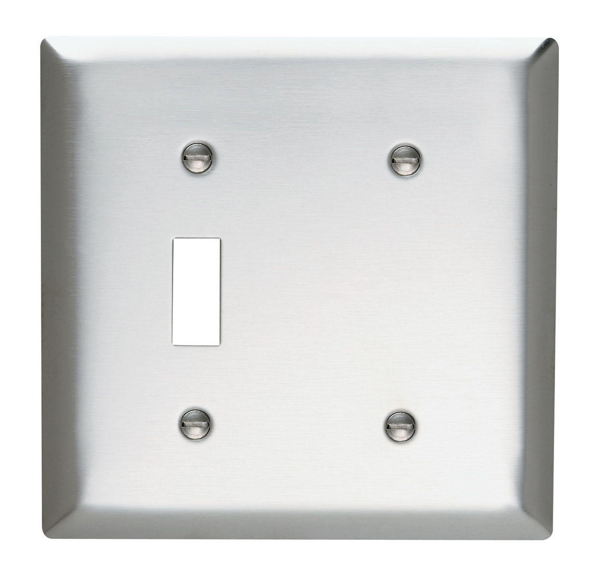 SS114 - Smooth 302SS 2G 1 Toggle 1 Blank Box