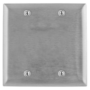 SS23 - Wallplate, 2-G, Blank, SS, Box
