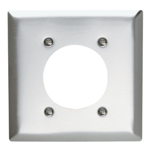SS703 - Smooth 302SS 2G Power Outlet 4 MTG Holes