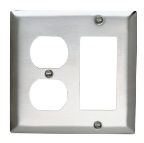 SS826 - Smooth 302SS 2G 1 Duplex 1 Decor