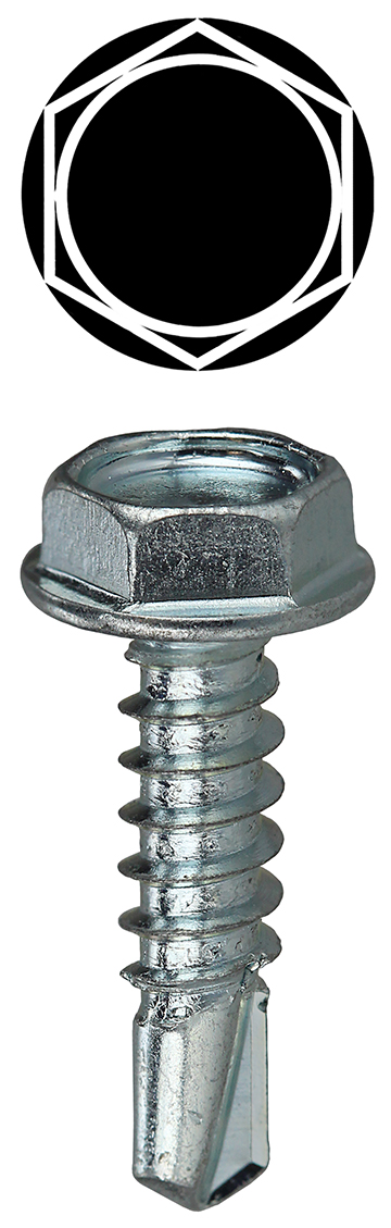 TEKHW81 - #8 X 1'' Hex Washer Head Self Drilling Screw - Image 3