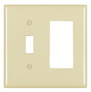 TP126I - Trademaster Wallplate 2G 1 Toggle 1 Decor Iv