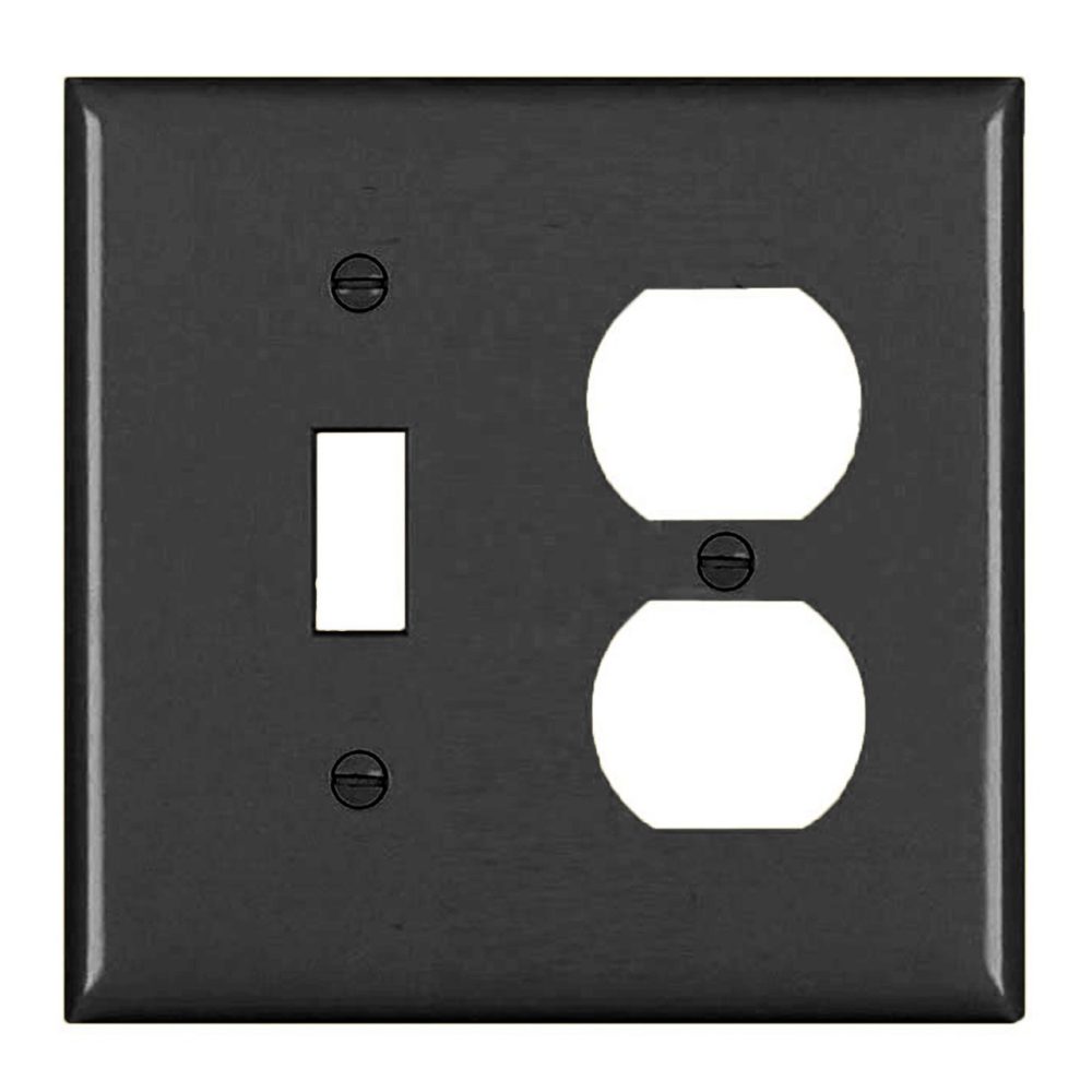 TP18BK - Trademaster Wallplate 2G 1 Toggle 1 Duplex BK - Image 2