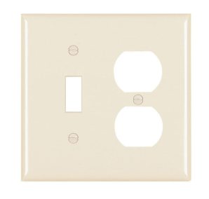 TP18LA - Trademaster Wallplate 2G 1 Toggle 1 Duplex La
