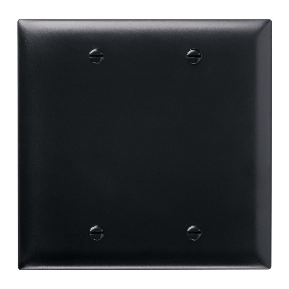 TP23BK - Trademaster Wallplate 2G Blank Box Mount BK