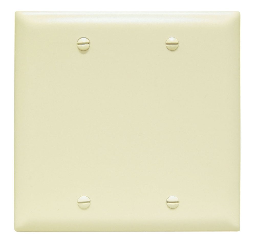 TP23I - Trademaster Wallplate 2G Blank Box Mount Iv
