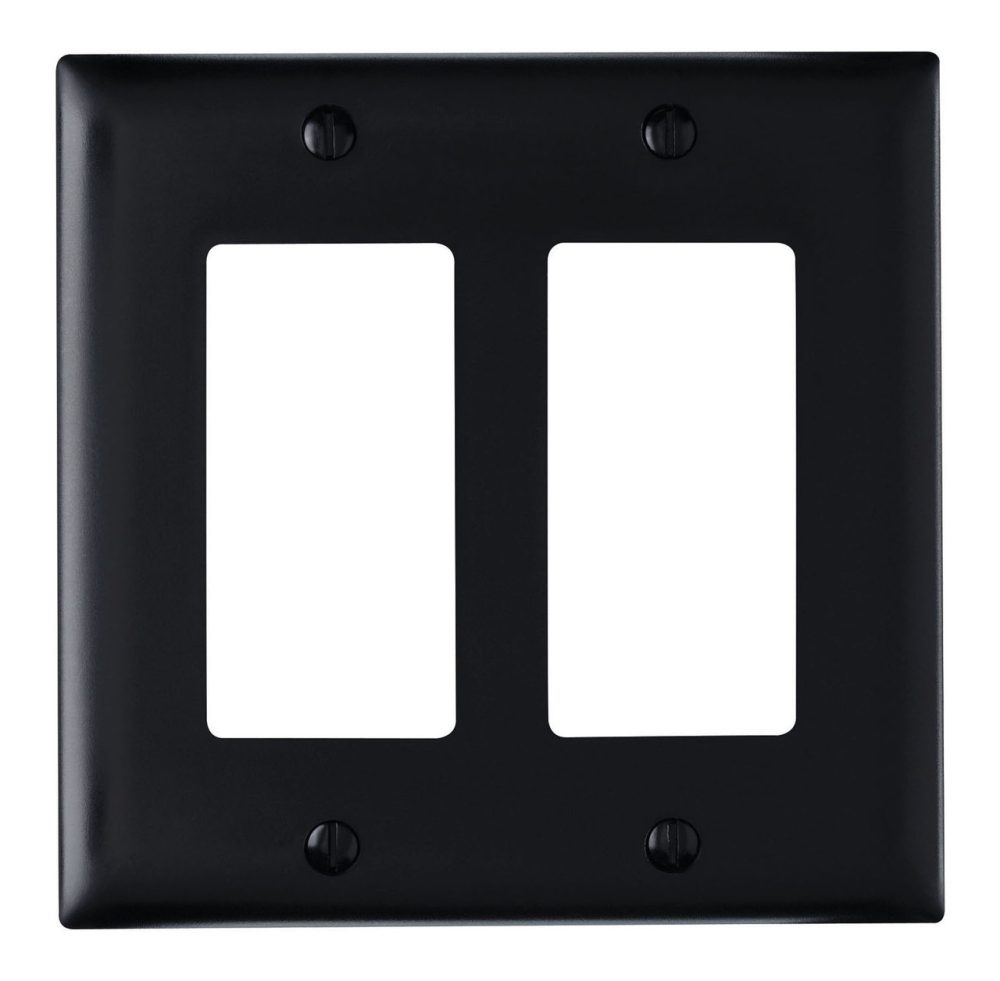 PJ262B - Wallplate 2G Decorator Poly Mid BR