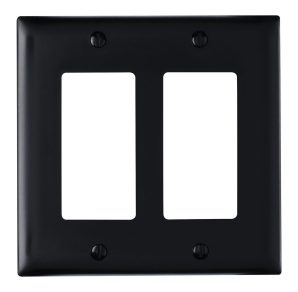TP262BK - Trademaster Wallplate 2G 2 Decor BK