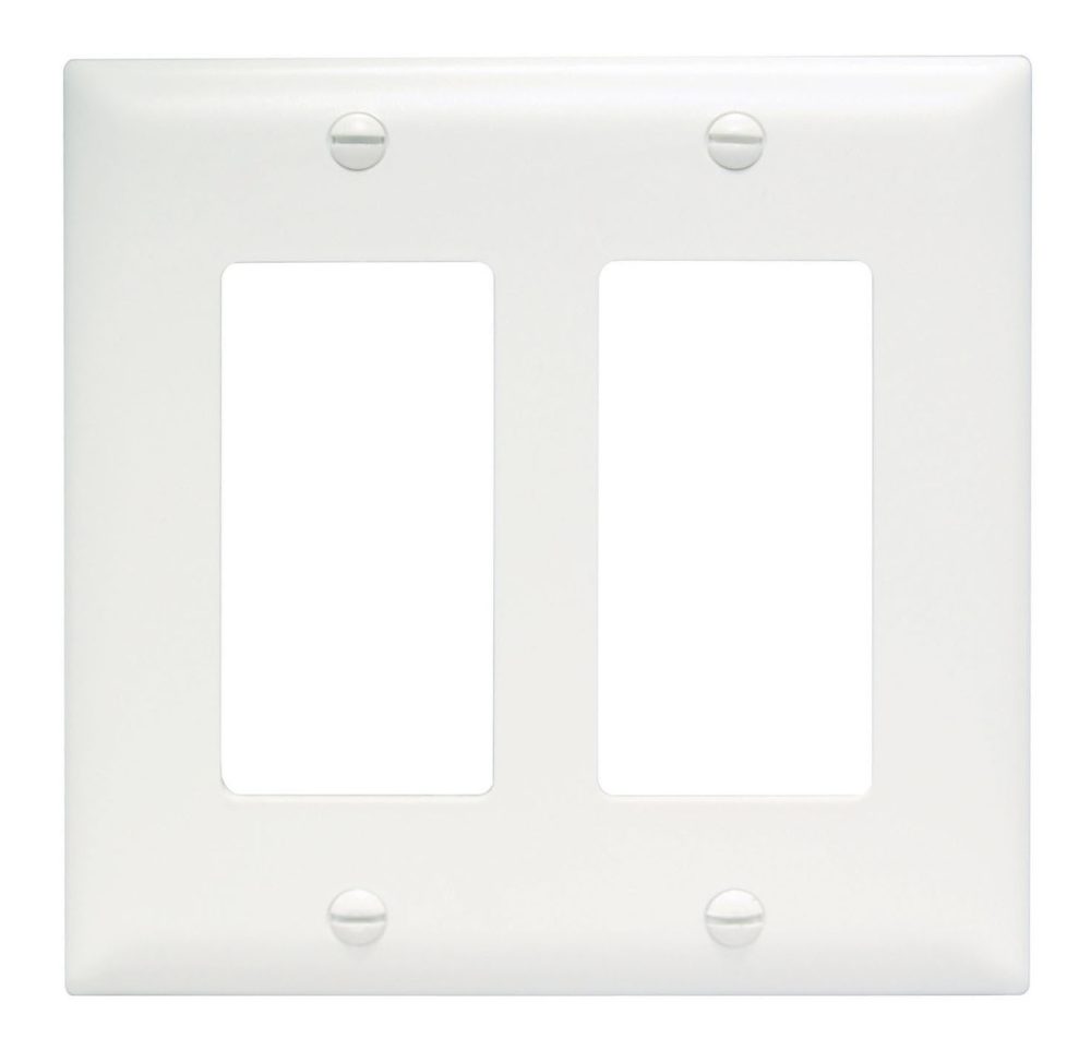TP2W - Trademaster Wallplate 2G 2 Toggle WH