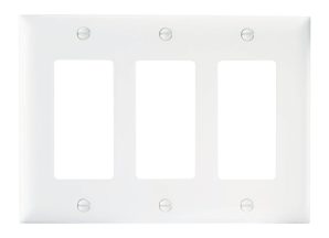 TP263W - Trademaster Wallplate 3G 3 Decor WH