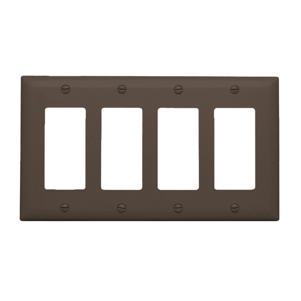TP264 - Trademaster Wallplate 4G 4 Decor BR