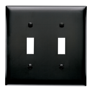 TP2BK - Trademaster Wallplate 2G 2 Toggle BK