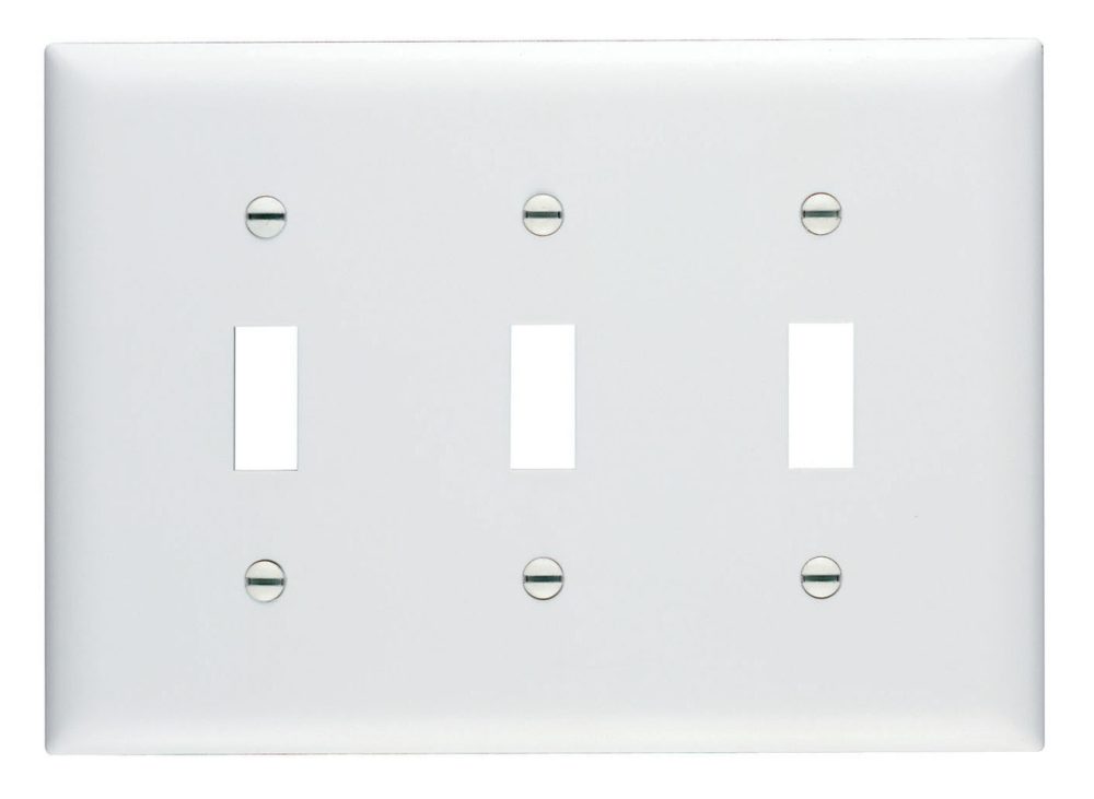 TP3W - Trademaster Wallplate 3G 3 Toggle WH
