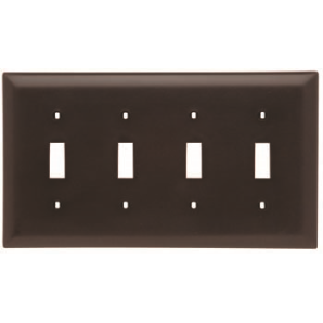 TP4 - Trademaster Wallplate 4G 4 Toggle BR