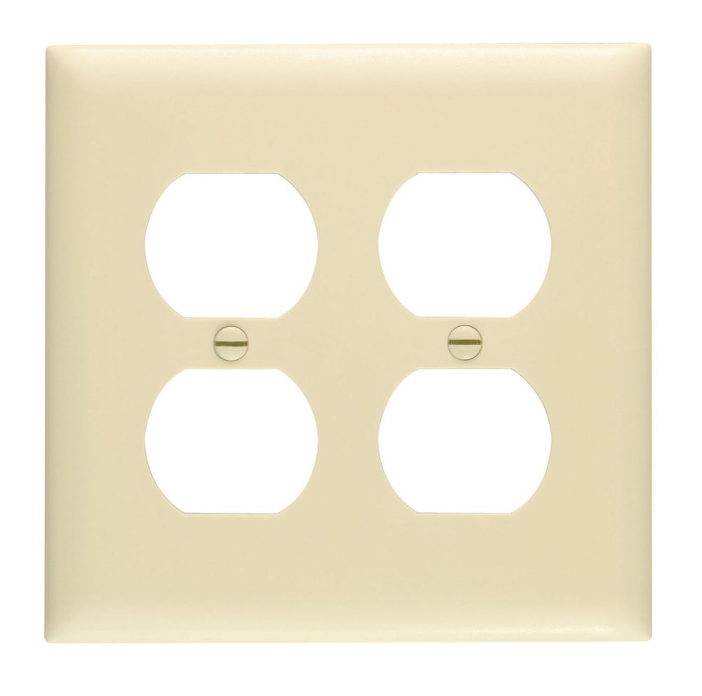 TP82I - Trademaster Wallplate 2G 2 Duplex Iv
