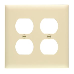 TP82I - Trademaster Wallplate 2G 2 Duplex Iv
