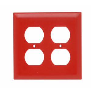 TP82RED - Trademaster Wallplate 2G 2 Duplex RD