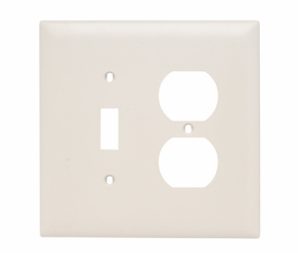 TPJ18LA - Trademaster Wallplate Jumbo 2G 1 Toggle Duplex La