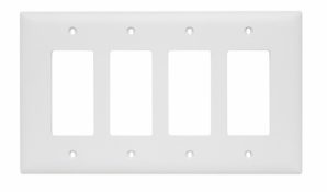 2164WB0X - Wallplate 4G Decorator Thermoset STD WH