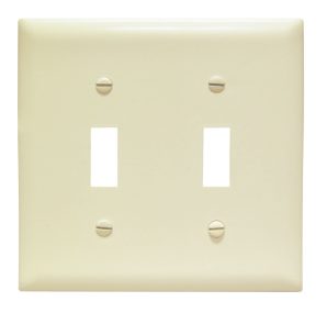 TPJ2LA - Trademaster Wallplate Jumbo 2G 2 Toggle La