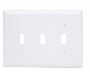 TPJ3W - Trademaster Wallplate Jumbo 3G 3 Toggle W