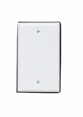 WPB1W - Weather Proof Cover 1G Blank W/ Gasket WH