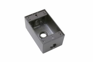 WPB23BR - Weather Proof Box 1G 3 Hole 1/2 Bronze