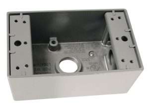 WPB35 - Weather Proof Box 1G 5 Hole 2EA End 3/4 Gy