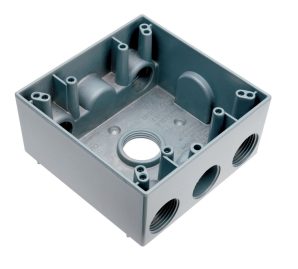 WPB342 - Weather Proof Box 2G 4 Hole 3/4