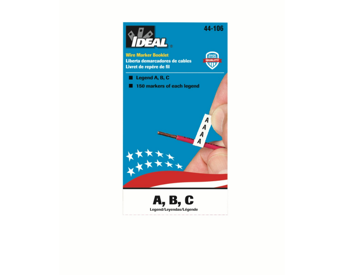 44106 - Wire Marker Booklet, Asst A, B, C, 150 Each - Image 3