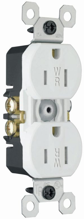 3232TRWRW - TR WR Duplex Recp 15A/125V WH